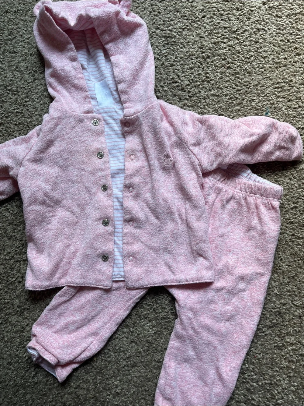 GAP Pink Hooded Baby Matching Set